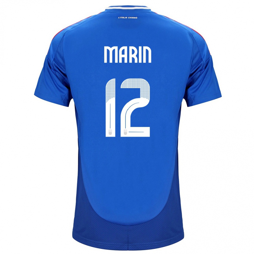 Niño Fútbol Camiseta Italia Renato Marin #12 Azul 1ª Equipación 24-26 Perú