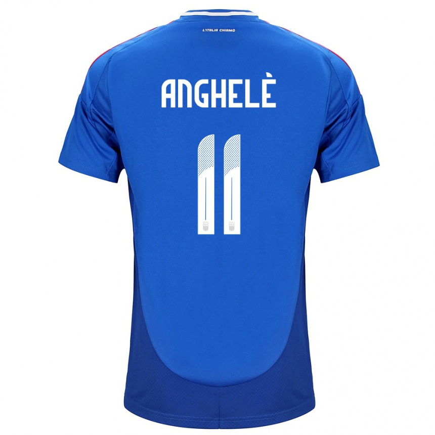 Niño Fútbol Camiseta Italia Lorenzo Anghelè #11 Azul 1ª Equipación 24-26 Perú