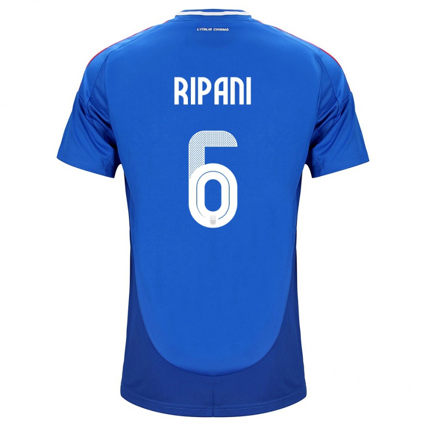 Niño Fútbol Camiseta Italia Diego Ripani #6 Azul 1ª Equipación 24-26 Perú