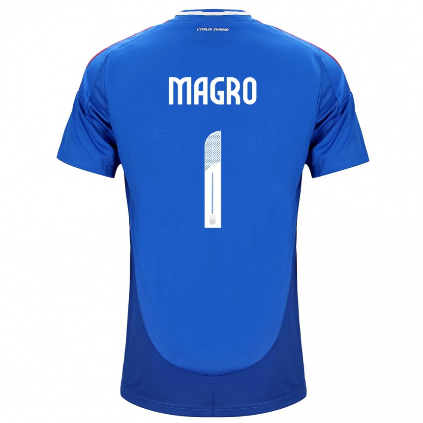 Niño Fútbol Camiseta Italia Federico Magro #1 Azul 1ª Equipación 24-26 Perú