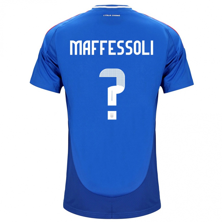 Niño Fútbol Camiseta Italia Manuel Maffessoli #0 Azul 1ª Equipación 24-26 Perú