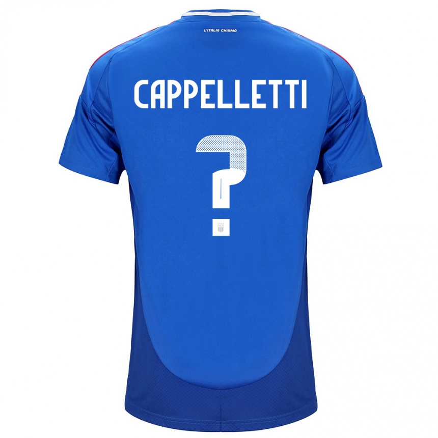 Niño Fútbol Camiseta Italia Mattia Cappelletti #0 Azul 1ª Equipación 24-26 Perú