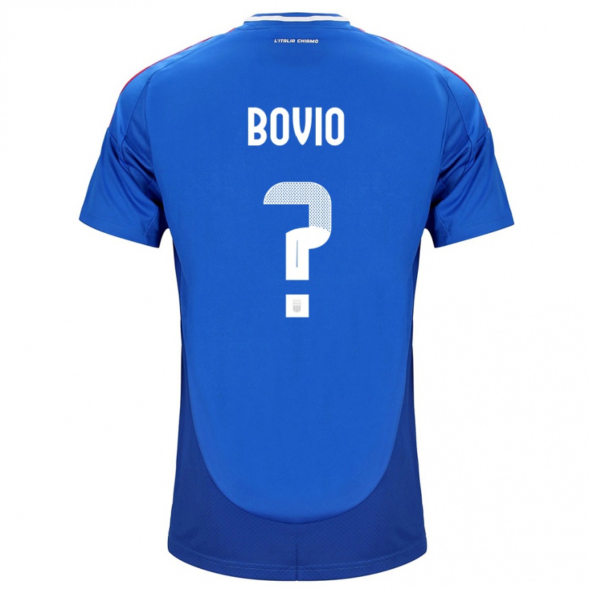 Niño Fútbol Camiseta Italia Leonardo Bovio #0 Azul 1ª Equipación 24-26 Perú