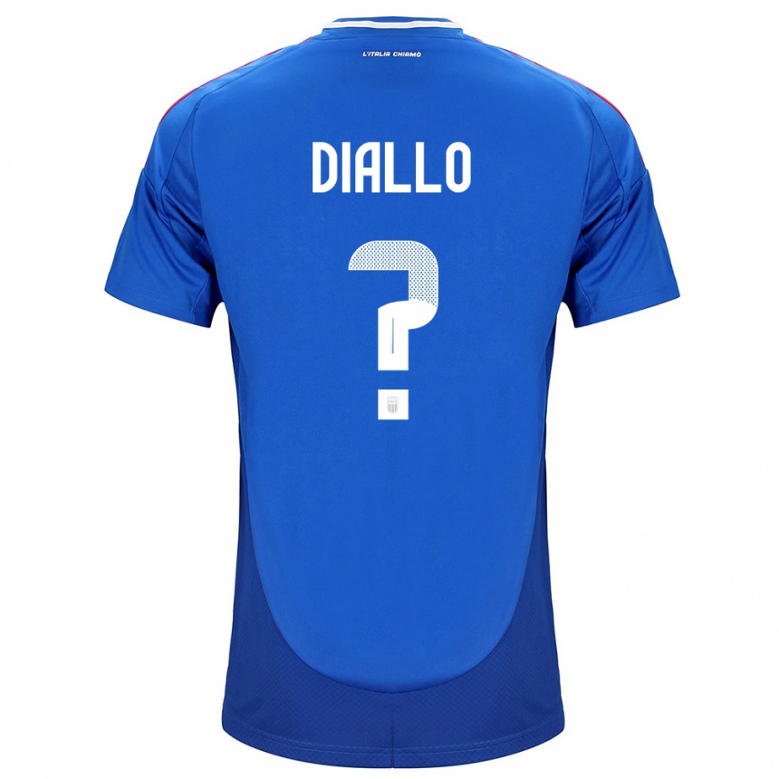 Niño Fútbol Camiseta Italia Djibril Diallo #0 Azul 1ª Equipación 24-26 Perú