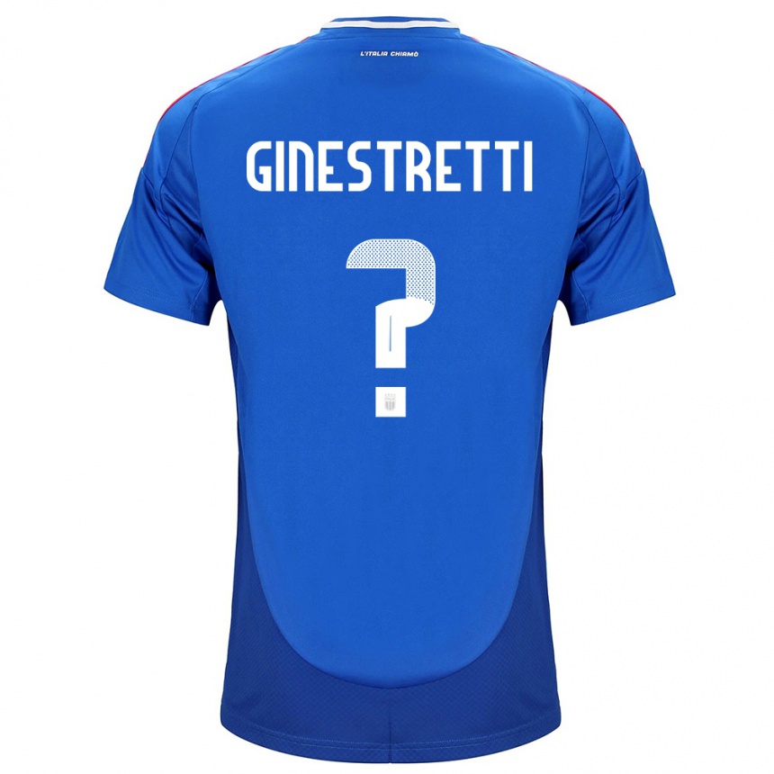 Niño Fútbol Camiseta Italia Davide Ginestretti #0 Azul 1ª Equipación 24-26 Perú