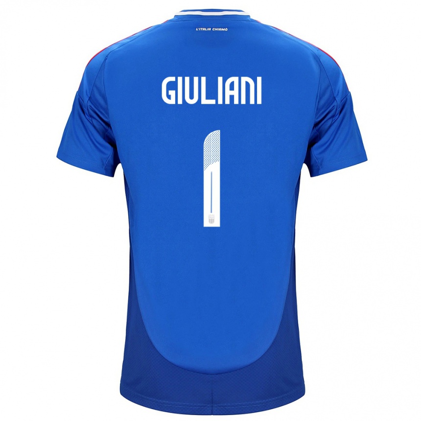 Niño Fútbol Camiseta Italia Laura Giuliani #1 Azul 1ª Equipación 24-26 Perú