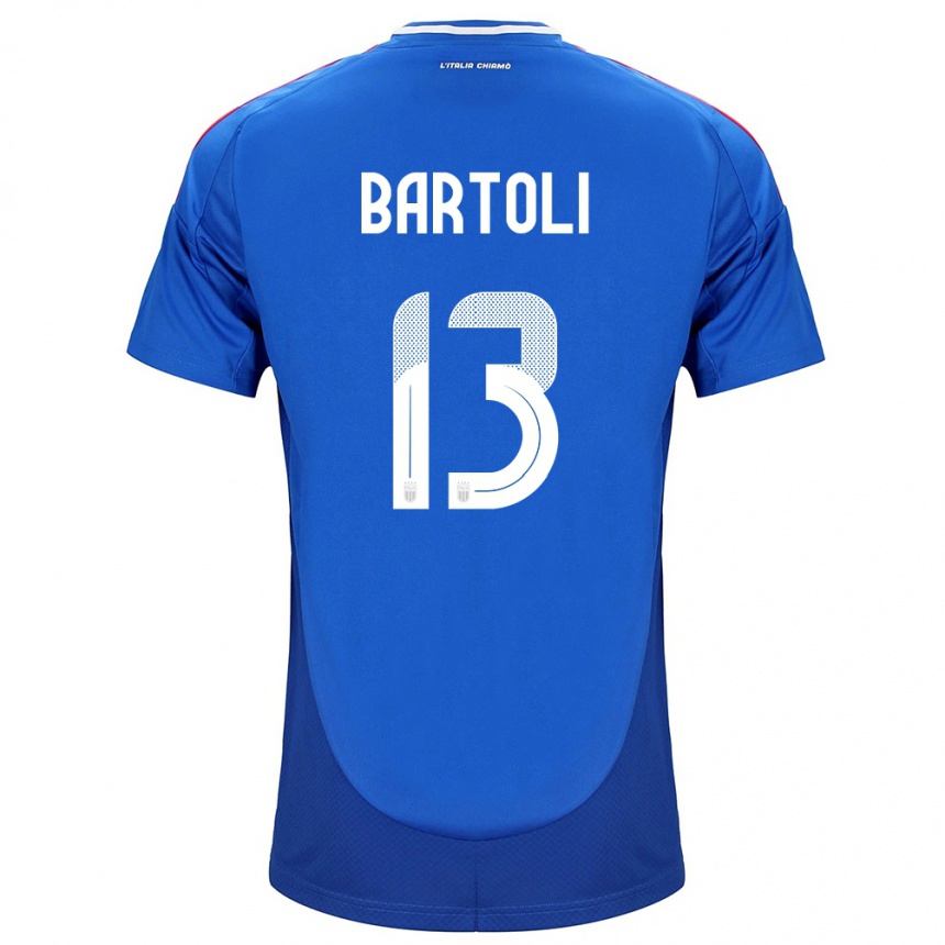 Niño Fútbol Camiseta Italia Elisa Bartoli #13 Azul 1ª Equipación 24-26 Perú