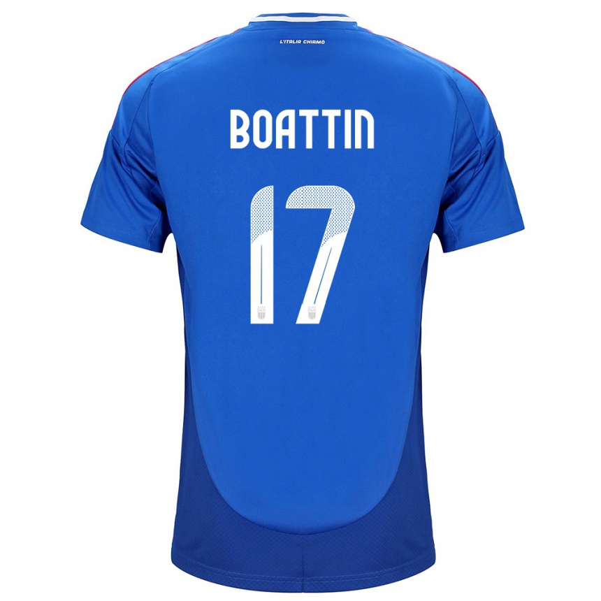 Niño Fútbol Camiseta Italia Lisa Boattin #17 Azul 1ª Equipación 24-26 Perú