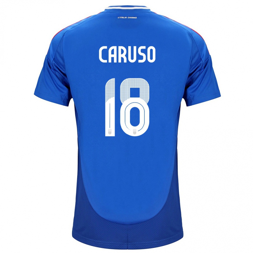 Niño Fútbol Camiseta Italia Arianna Caruso #18 Azul 1ª Equipación 24-26 Perú