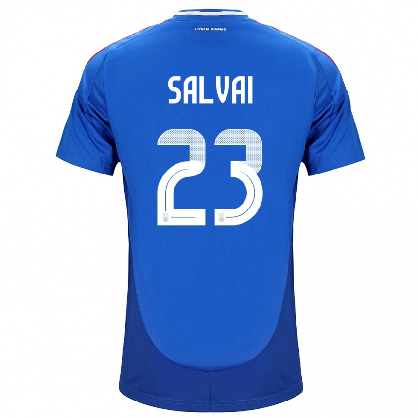 Niño Fútbol Camiseta Italia Cecilia Salvai #23 Azul 1ª Equipación 24-26 Perú