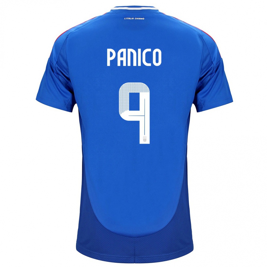 Niño Fútbol Camiseta Italia Patrizia Panico #9 Azul 1ª Equipación 24-26 Perú