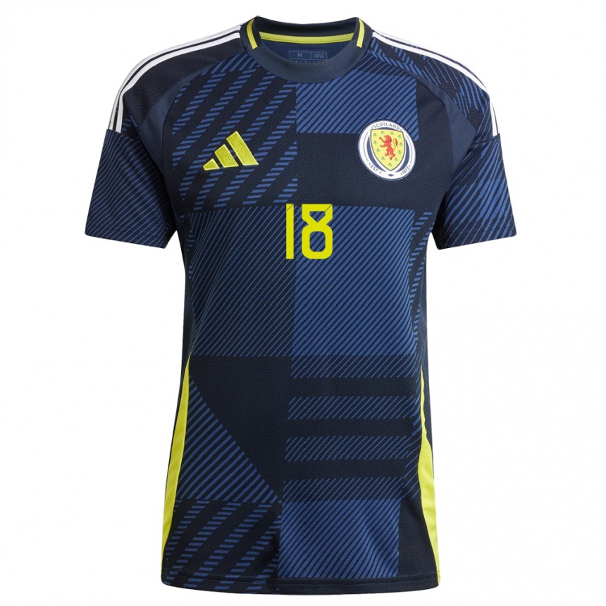 Niño Fútbol Camiseta Escocia Lewis Ferguson #18 Azul Oscuro 1ª Equipación 24-26 Perú