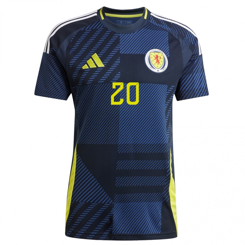 Niño Fútbol Camiseta Escocia Ryan Jack #20 Azul Oscuro 1ª Equipación 24-26 Perú