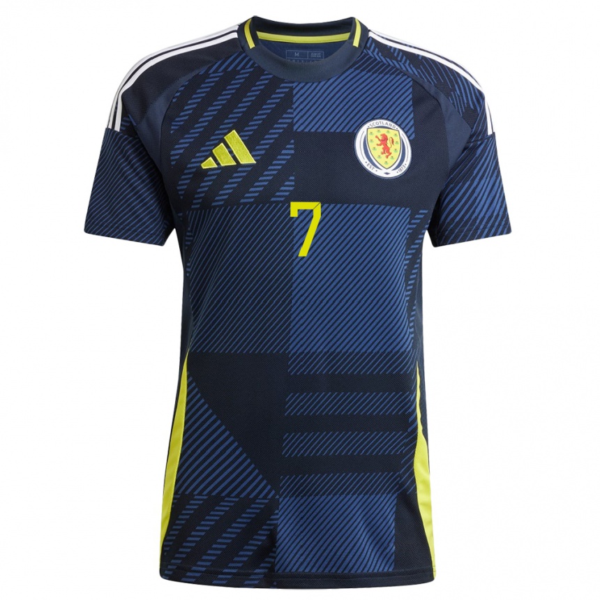 Niño Fútbol Camiseta Escocia Fiona Brown #7 Azul Oscuro 1ª Equipación 24-26 Perú