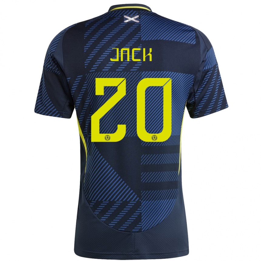 Niño Fútbol Camiseta Escocia Ryan Jack #20 Azul Oscuro 1ª Equipación 24-26 Perú