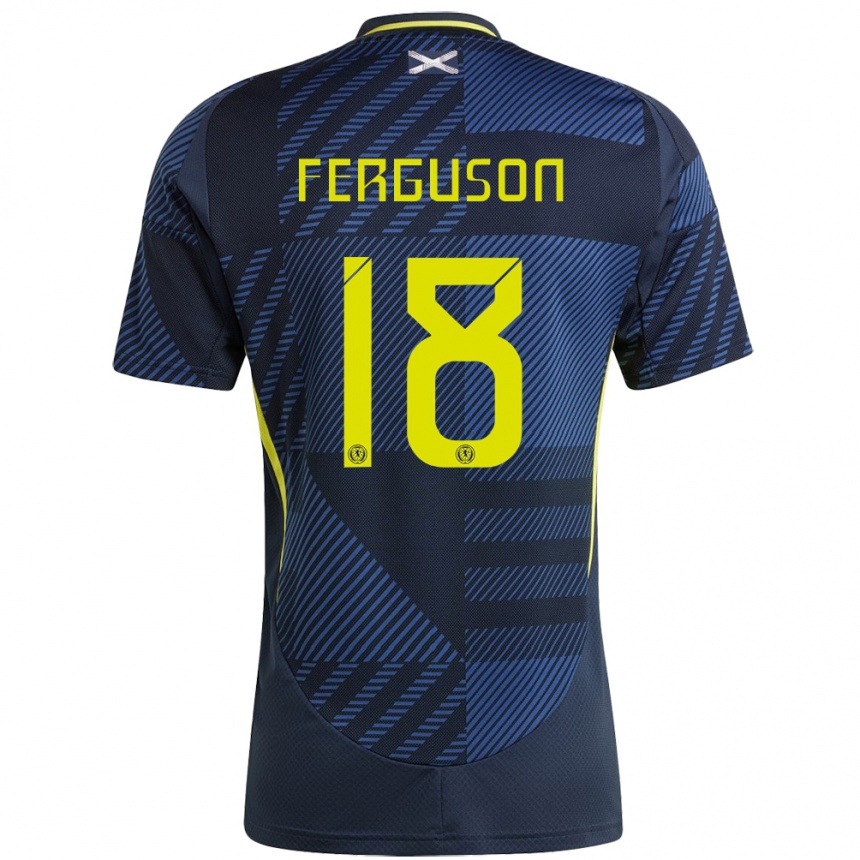 Niño Fútbol Camiseta Escocia Lewis Ferguson #18 Azul Oscuro 1ª Equipación 24-26 Perú