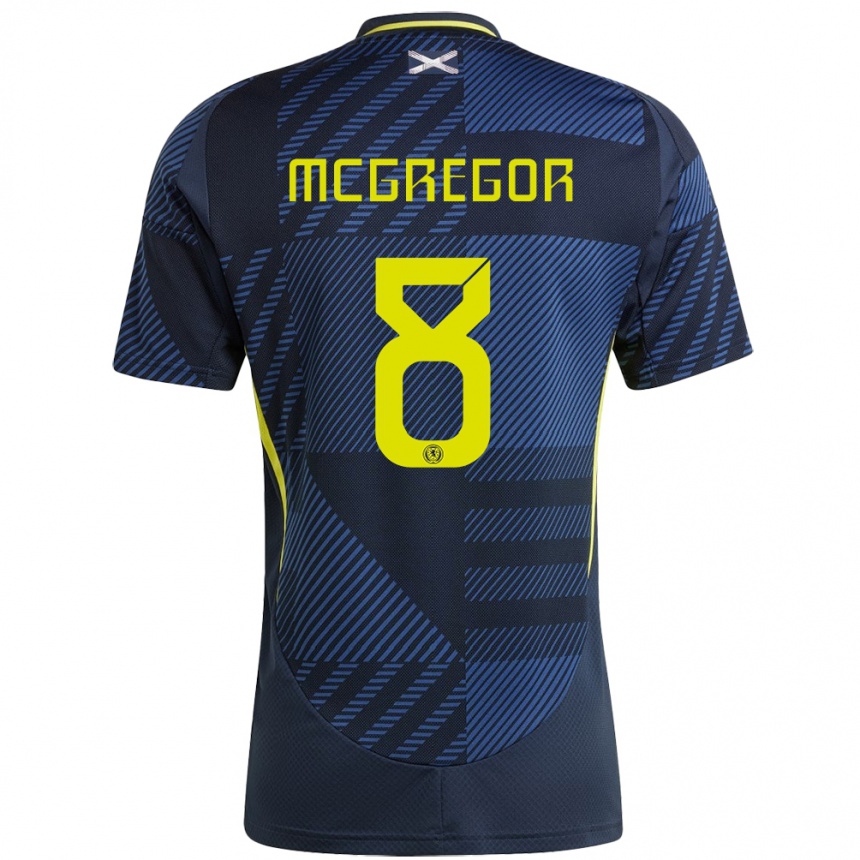 Niño Fútbol Camiseta Escocia Callum Mcgregor #8 Azul Oscuro 1ª Equipación 24-26 Perú