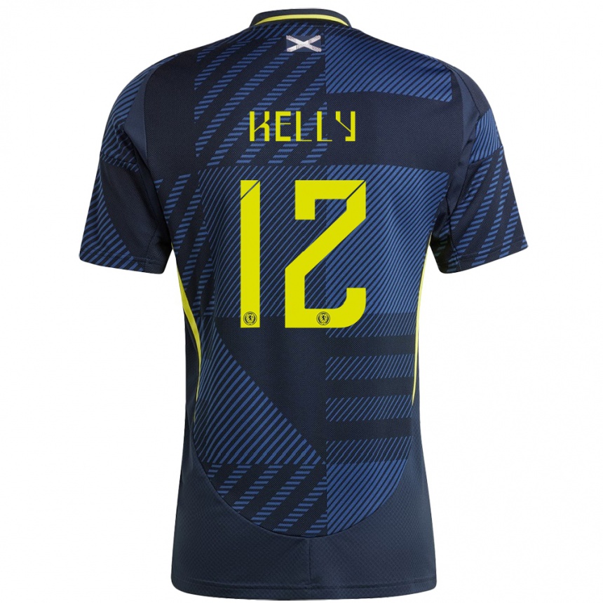 Niño Fútbol Camiseta Escocia Liam Kelly #12 Azul Oscuro 1ª Equipación 24-26 Perú