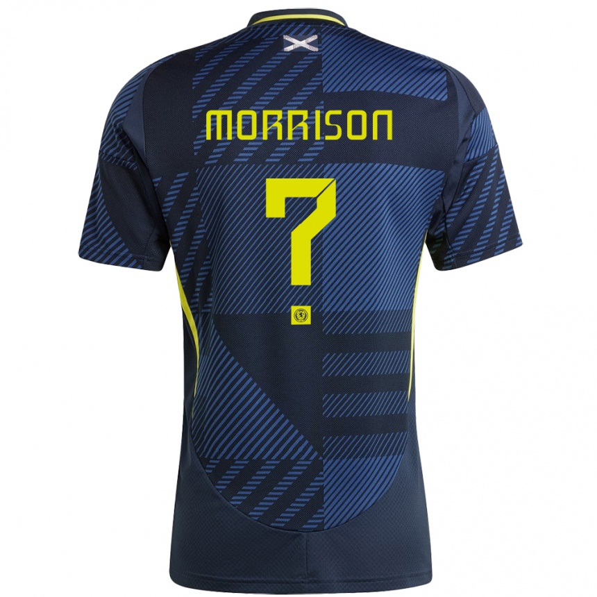 Niño Fútbol Camiseta Escocia Liam Morrison #0 Azul Oscuro 1ª Equipación 24-26 Perú