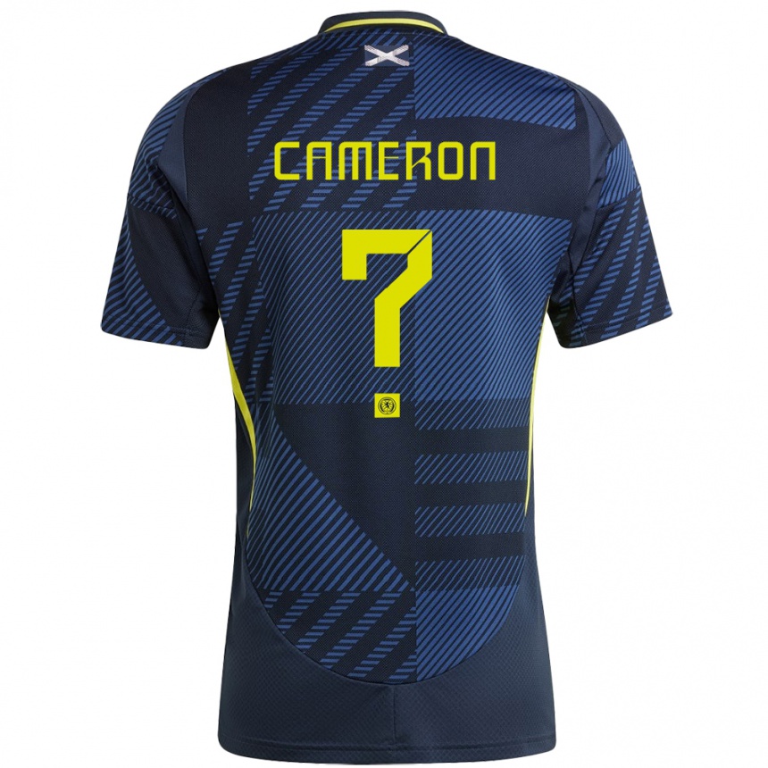 Niño Fútbol Camiseta Escocia Lyall Cameron #0 Azul Oscuro 1ª Equipación 24-26 Perú