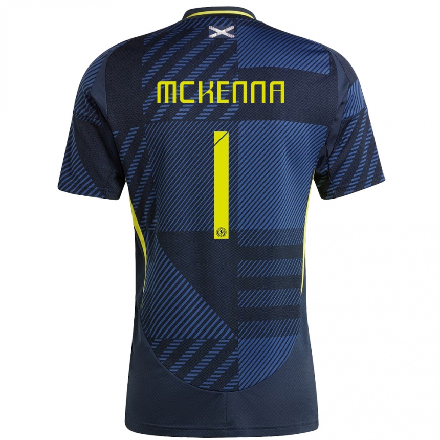 Niño Fútbol Camiseta Escocia Callan Mckenna #1 Azul Oscuro 1ª Equipación 24-26 Perú