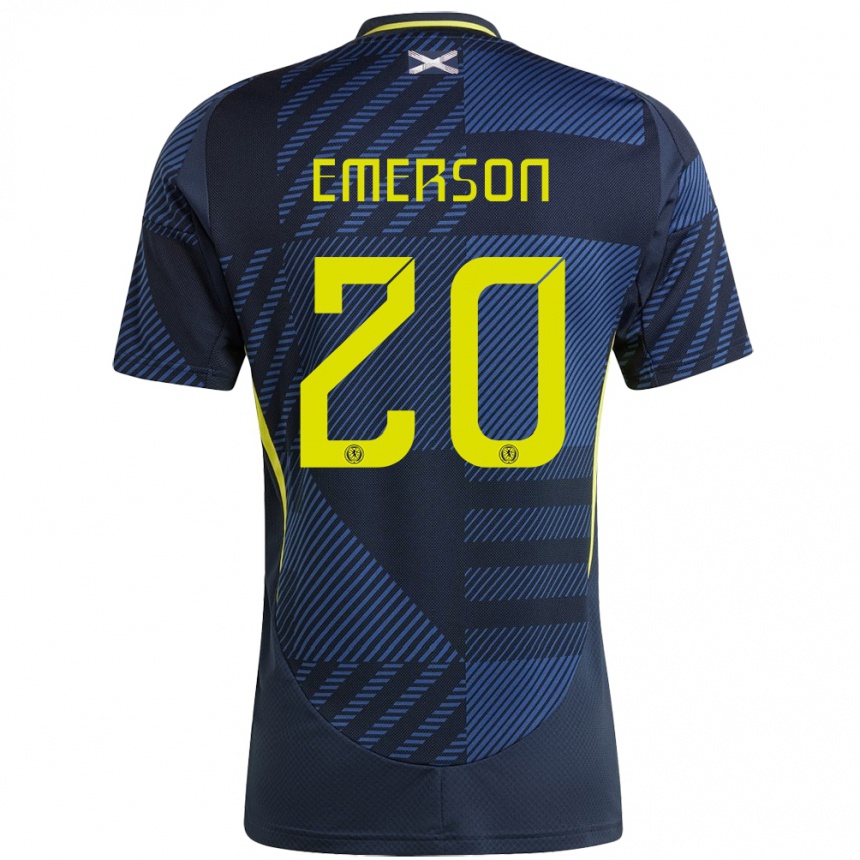 Niño Fútbol Camiseta Escocia Johnny Emerson #20 Azul Oscuro 1ª Equipación 24-26 Perú