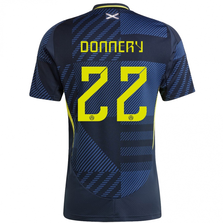 Niño Fútbol Camiseta Escocia Julian Donnery #22 Azul Oscuro 1ª Equipación 24-26 Perú