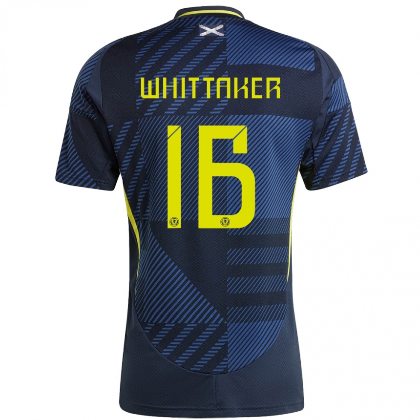 Niño Fútbol Camiseta Escocia Rory Whittaker #16 Azul Oscuro 1ª Equipación 24-26 Perú