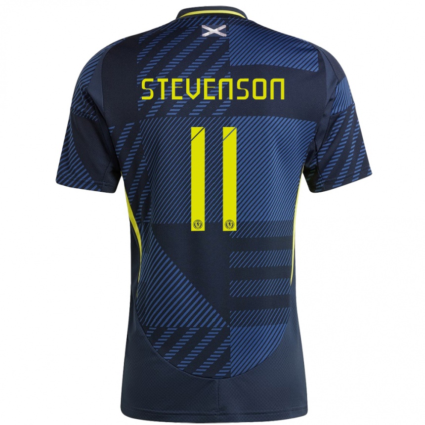 Niño Fútbol Camiseta Escocia Gus Stevenson #11 Azul Oscuro 1ª Equipación 24-26 Perú