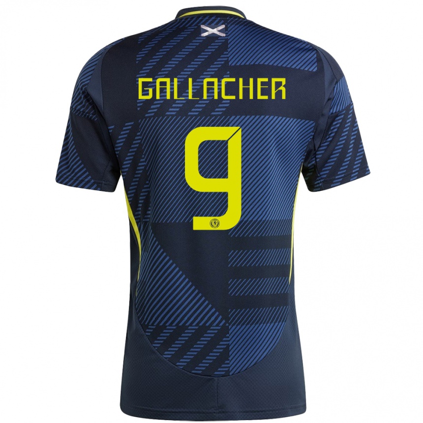 Niño Fútbol Camiseta Escocia Amy Gallacher #9 Azul Oscuro 1ª Equipación 24-26 Perú