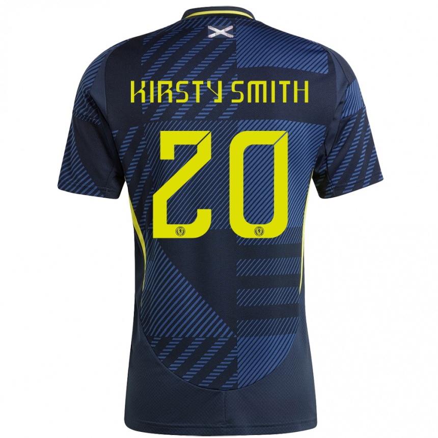 Niño Fútbol Camiseta Escocia Kirsty Smith #20 Azul Oscuro 1ª Equipación 24-26 Perú