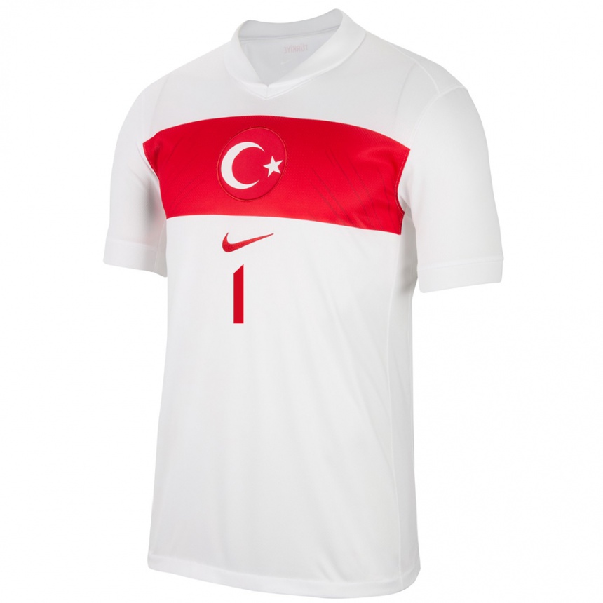 Niño Fútbol Camiseta Turquía Deniz Ertaş #1 Blanco 1ª Equipación 24-26 Perú