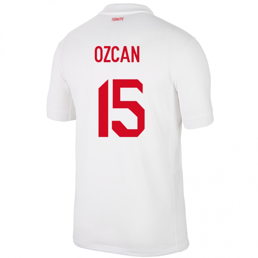 Niño Fútbol Camiseta Turquía Salih Özcan #15 Blanco 1ª Equipación 24-26 Perú