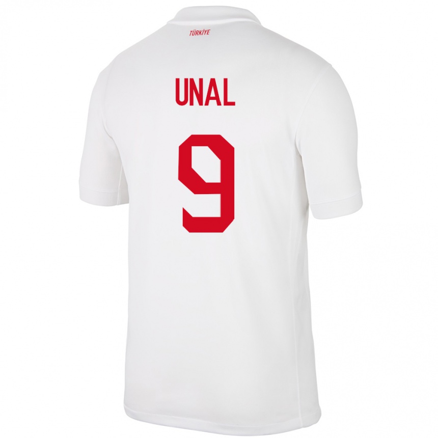 Niño Fútbol Camiseta Turquía Enes Ünal #9 Blanco 1ª Equipación 24-26 Perú