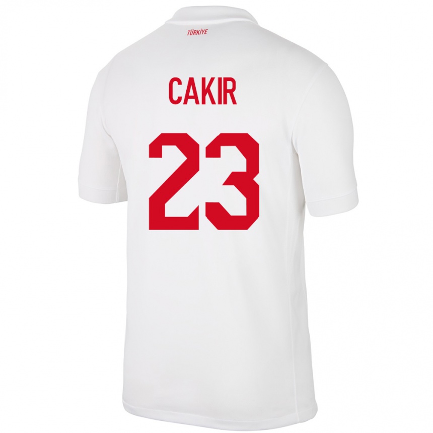 Niño Fútbol Camiseta Turquía Uğurcan Çakır #23 Blanco 1ª Equipación 24-26 Perú