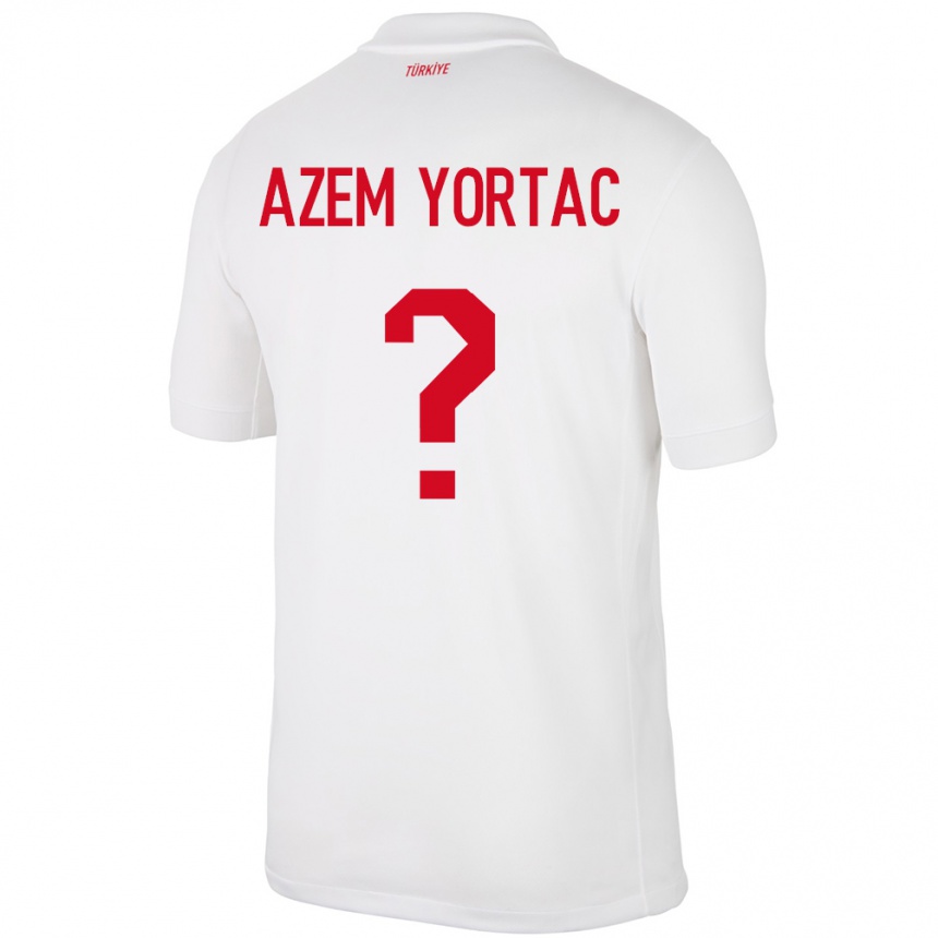 Niño Fútbol Camiseta Turquía Mustafa Azem Yortaç #0 Blanco 1ª Equipación 24-26 Perú