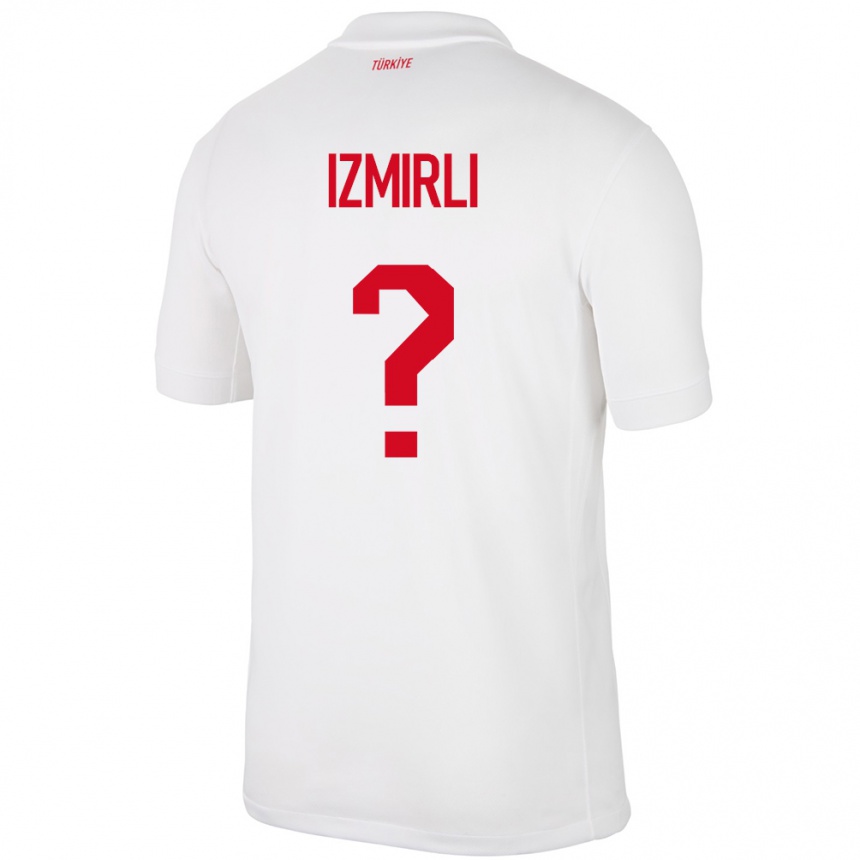 Niño Fútbol Camiseta Turquía Ege İzmirli #0 Blanco 1ª Equipación 24-26 Perú