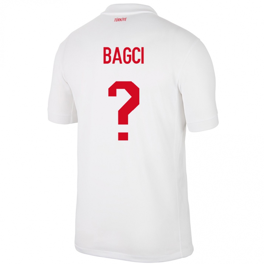 Niño Fútbol Camiseta Turquía Elyas Bagci #0 Blanco 1ª Equipación 24-26 Perú