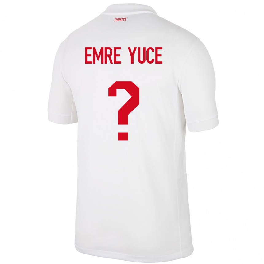 Niño Fútbol Camiseta Turquía Yunus Emre Yüce #0 Blanco 1ª Equipación 24-26 Perú