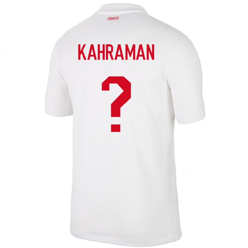 Niño Fútbol Camiseta Turquía Osman Kahraman #0 Blanco 1ª Equipación 24-26 Perú