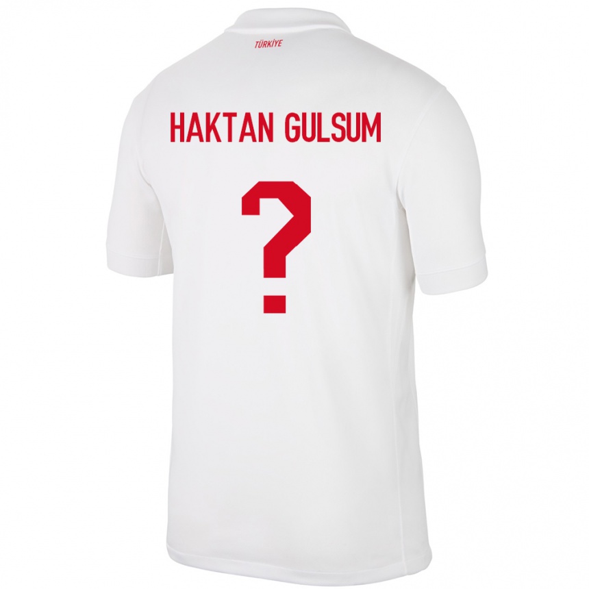 Niño Fútbol Camiseta Turquía Ayaz Haktan Gülsüm #0 Blanco 1ª Equipación 24-26 Perú