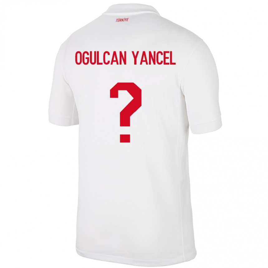 Niño Fútbol Camiseta Turquía Necati Oğulcan Yançel #0 Blanco 1ª Equipación 24-26 Perú