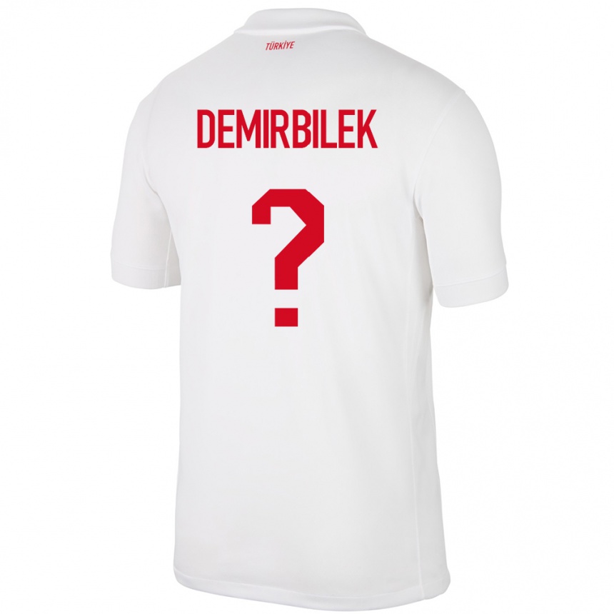 Niño Fútbol Camiseta Turquía Ali Demirbilek #0 Blanco 1ª Equipación 24-26 Perú