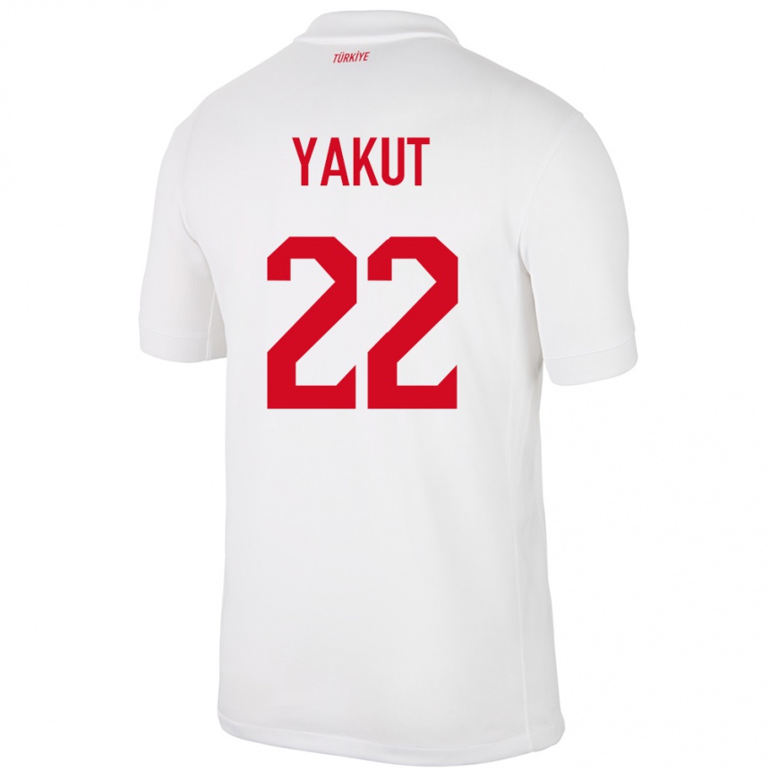 Niño Fútbol Camiseta Turquía Narin Yakut #22 Blanco 1ª Equipación 24-26 Perú