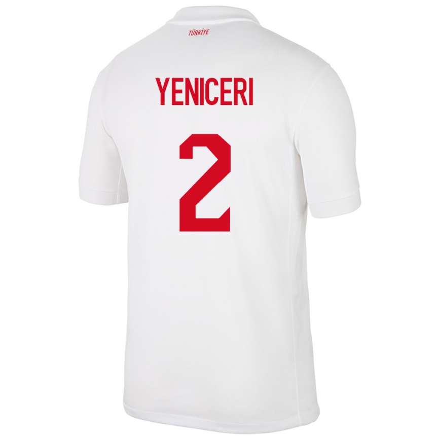 Niño Fútbol Camiseta Turquía Berna Yeniçeri #2 Blanco 1ª Equipación 24-26 Perú