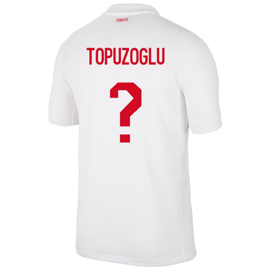 Niño Fútbol Camiseta Turquía Berna Topuzoğlu #0 Blanco 1ª Equipación 24-26 Perú