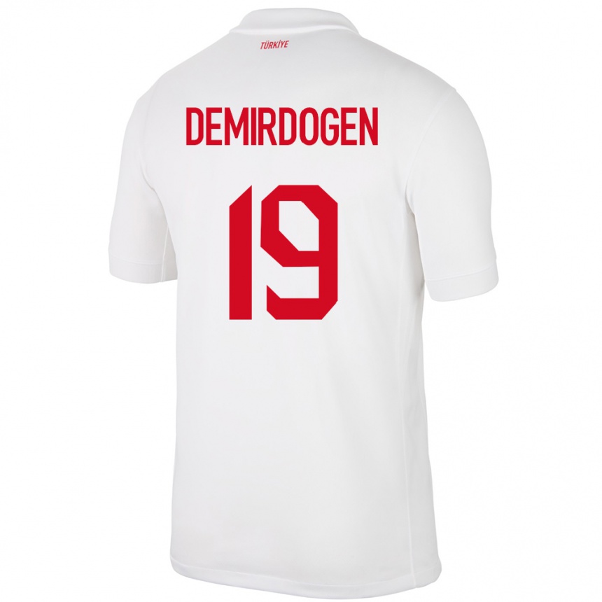 Niño Fútbol Camiseta Turquía Neslihan Demirdögen #19 Blanco 1ª Equipación 24-26 Perú