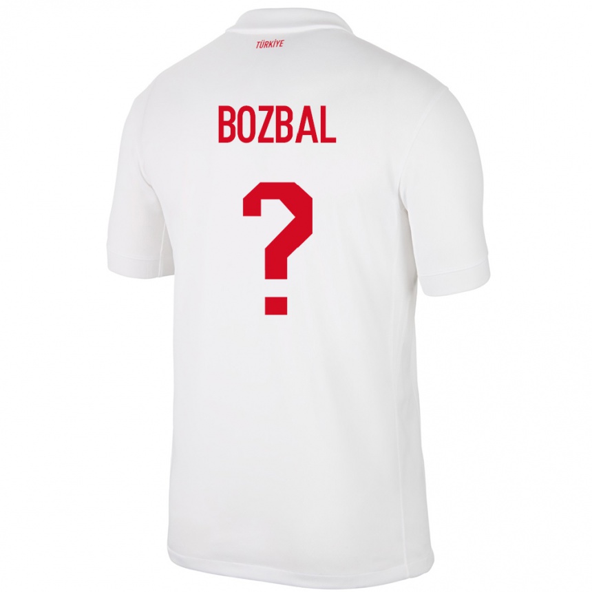 Niño Fútbol Camiseta Turquía Birsen Bozbal #0 Blanco 1ª Equipación 24-26 Perú