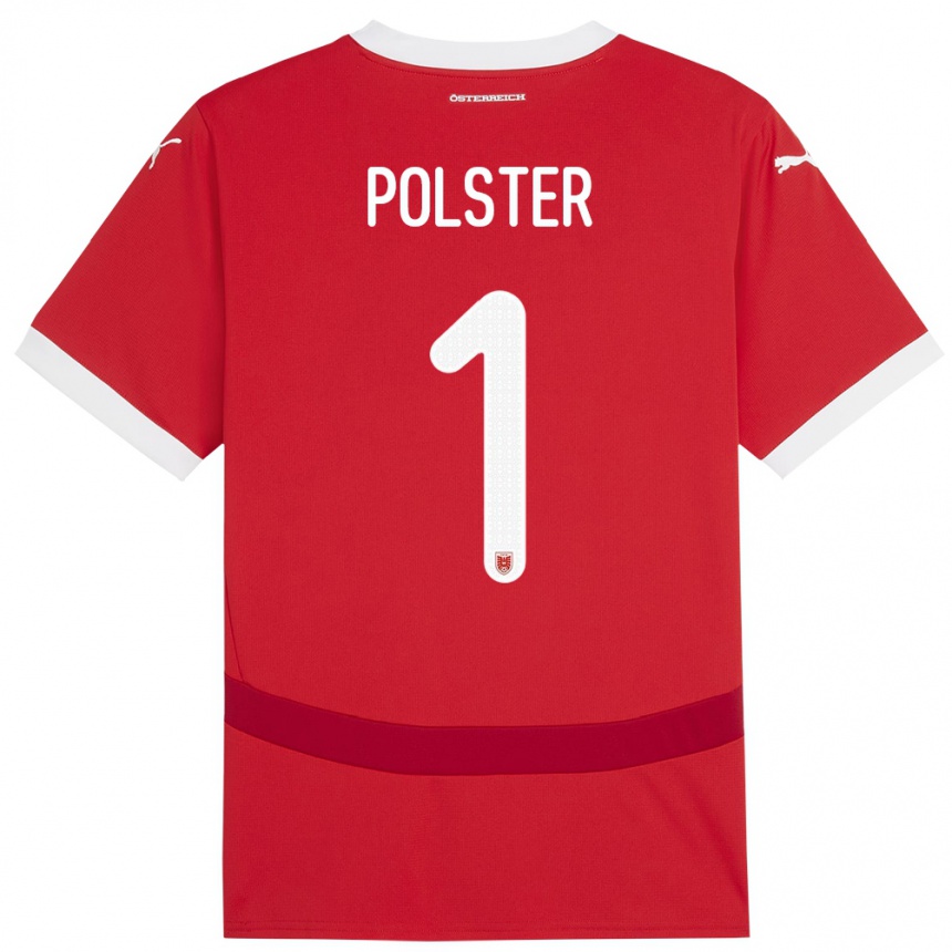 Niño Fútbol Camiseta Austria Nikolas Polster #1 Rojo 1ª Equipación 24-26 Perú