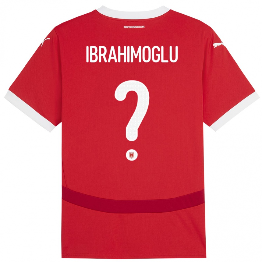 Niño Fútbol Camiseta Austria Mücahit Ibrahimoglu #0 Rojo 1ª Equipación 24-26 Perú